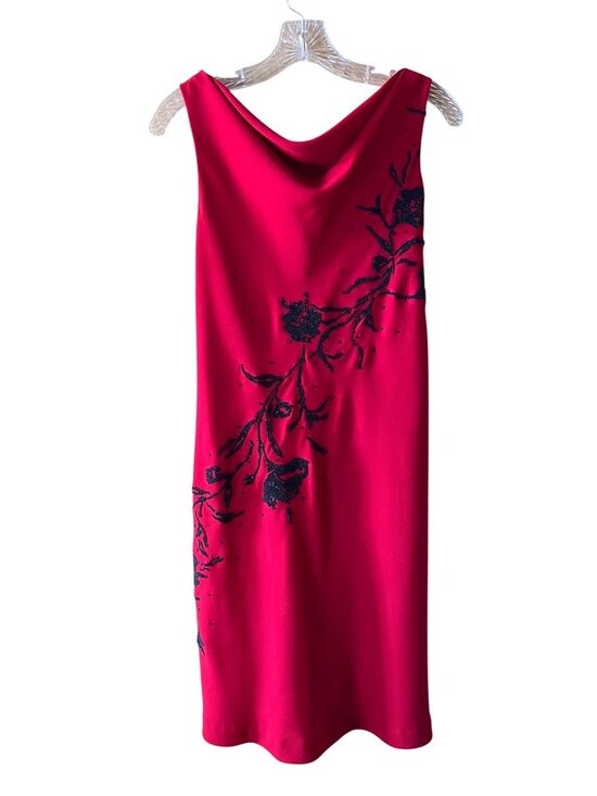 Coldwater Creek Dresses & Skirts - Coldwater Creek Red Beaded Cocktail Dress